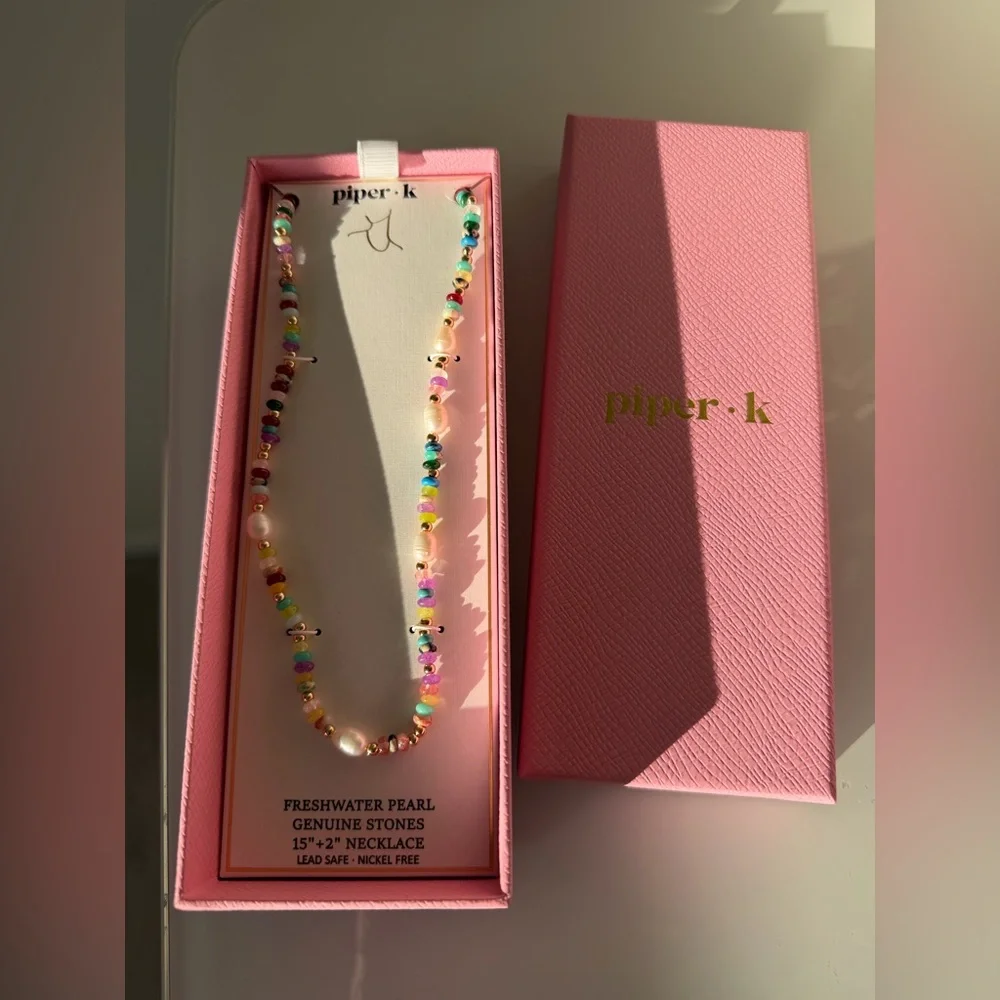 Beaded colorful Freshwater Pearl Necklace
